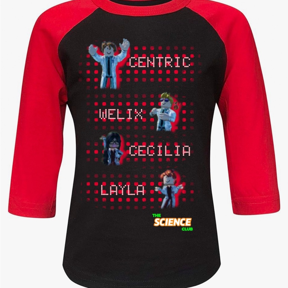 Roblox Kids Red/Black Raglan Tee Shirt